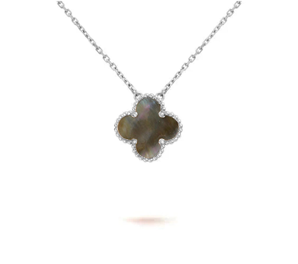 CLOVER 15MM NECKLACE SILVER COLLECTION