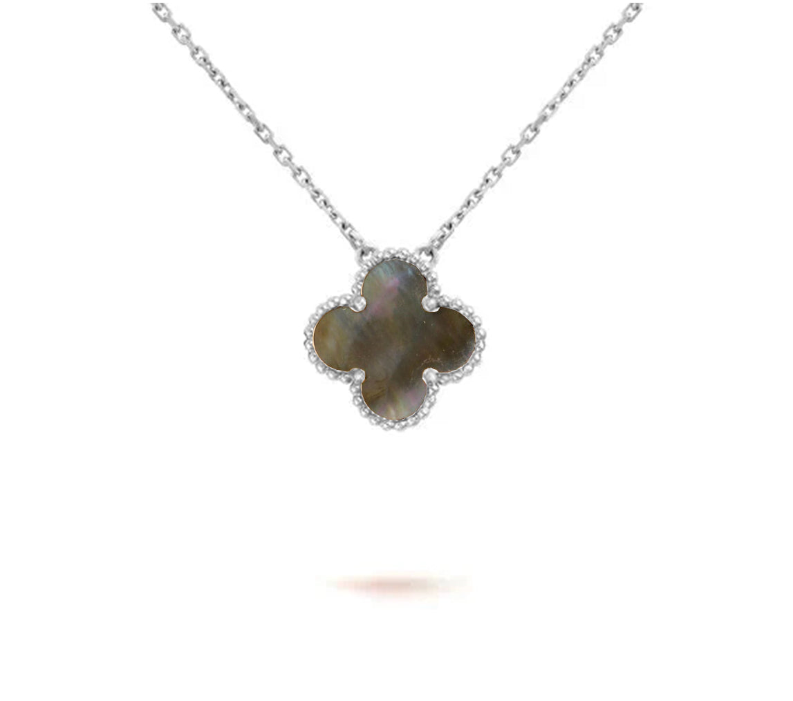 CLOVER 15MM NECKLACE SILVER COLLECTION