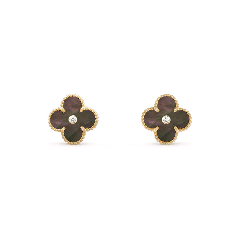 CLOVER  15MM DIAMOND EARRINGS COLLECTION