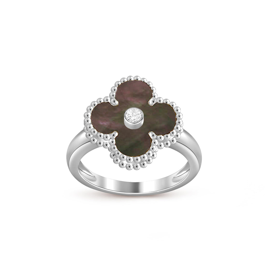CLOVER SILVER DIOMND RING COLLECTION