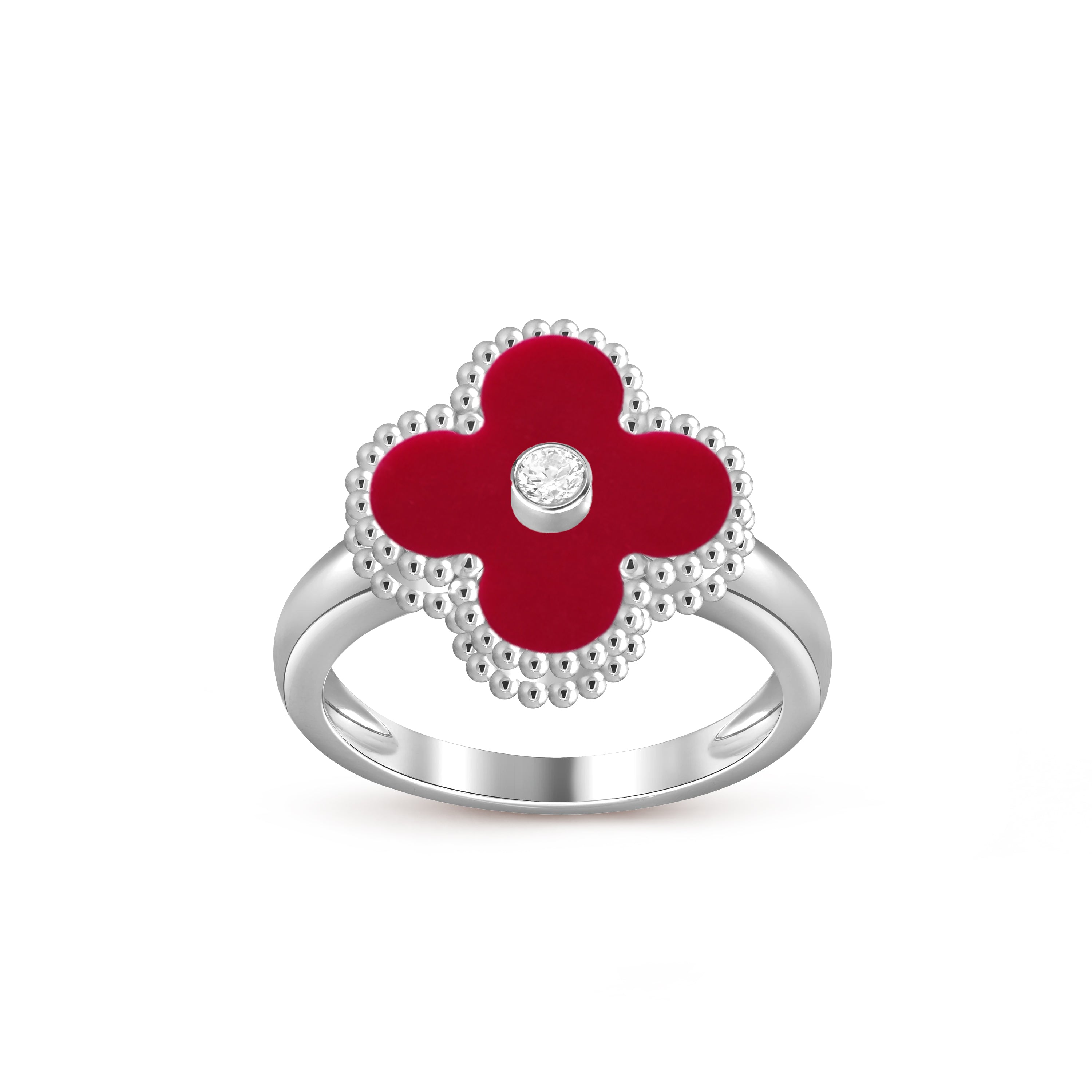 CLOVER SILVER DIOMND RING COLLECTION