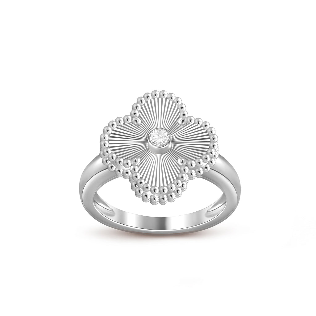 CLOVER SILVER DIOMND RING COLLECTION