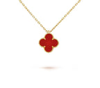 CLOVER MINI 9.5MM CARNELIANS NECKLACE COLLECTION