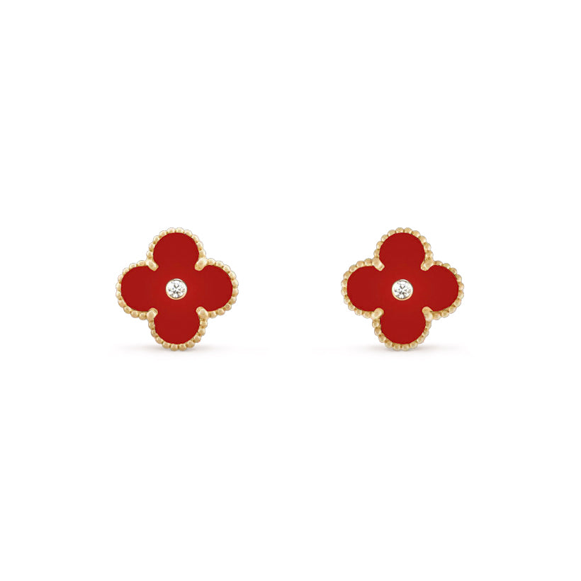 CLOVER  15MM DIAMOND EARRINGS COLLECTION