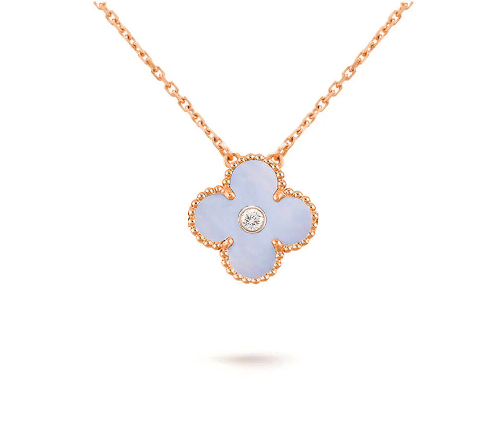 CLOVER 15MM DIAMOND SINGLE FLOWER NECKLACE COLLECTION