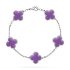CLOVER 5 MOTIF LIGHT PURPLE BRACELET COLLECTION