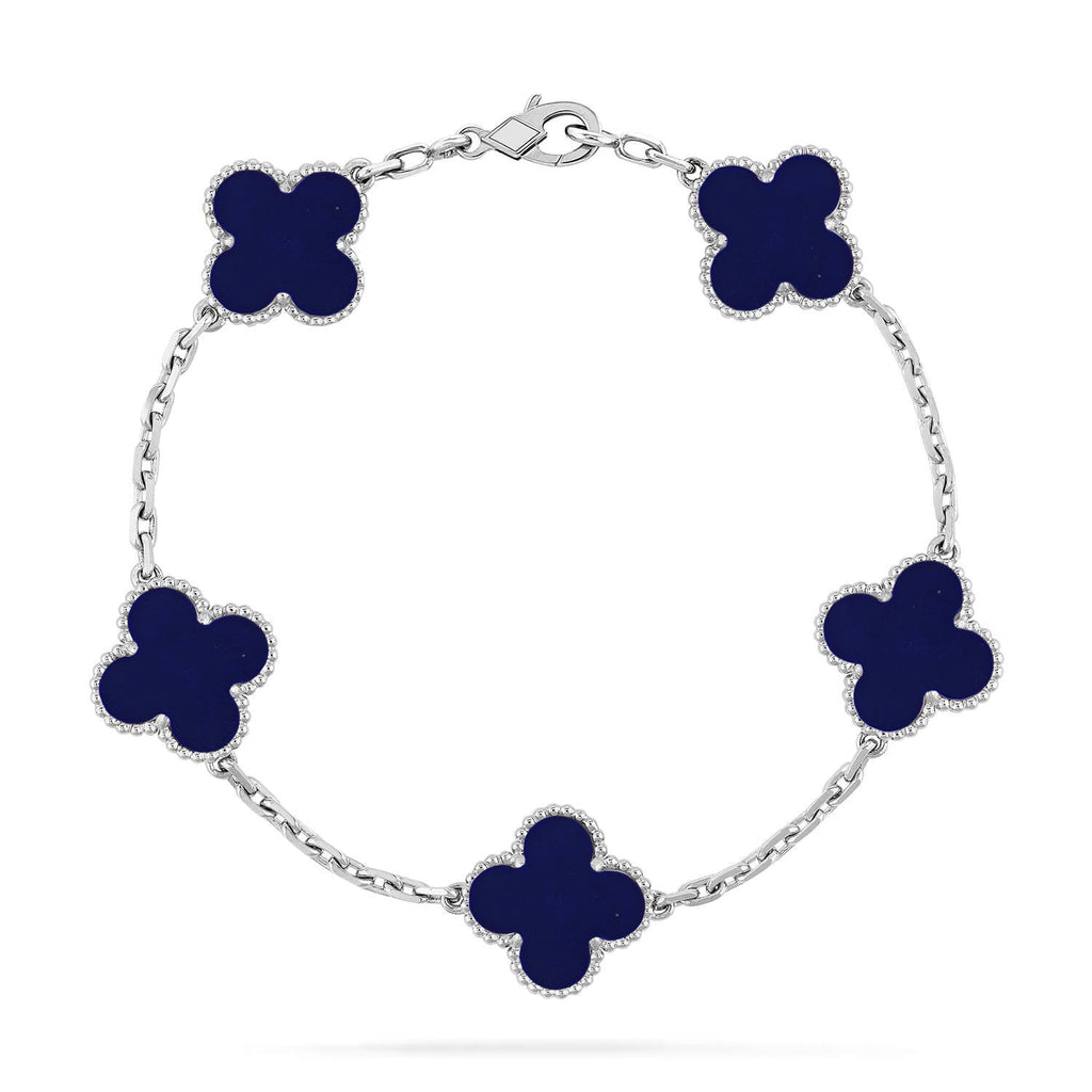 CLOVER 5 MOTIF LAPIS LAZULI BRACELET COLLECTION
