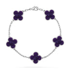 CLOVER 5 MOTIF PURPLE STRIPES BRACELET COLLECTION