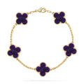 CLOVER 5 MOTIF PURPLE STRIPES BRACELET COLLECTION