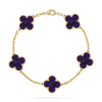 CLOVER 5 MOTIF PURPLE STRIPES BRACELET COLLECTION