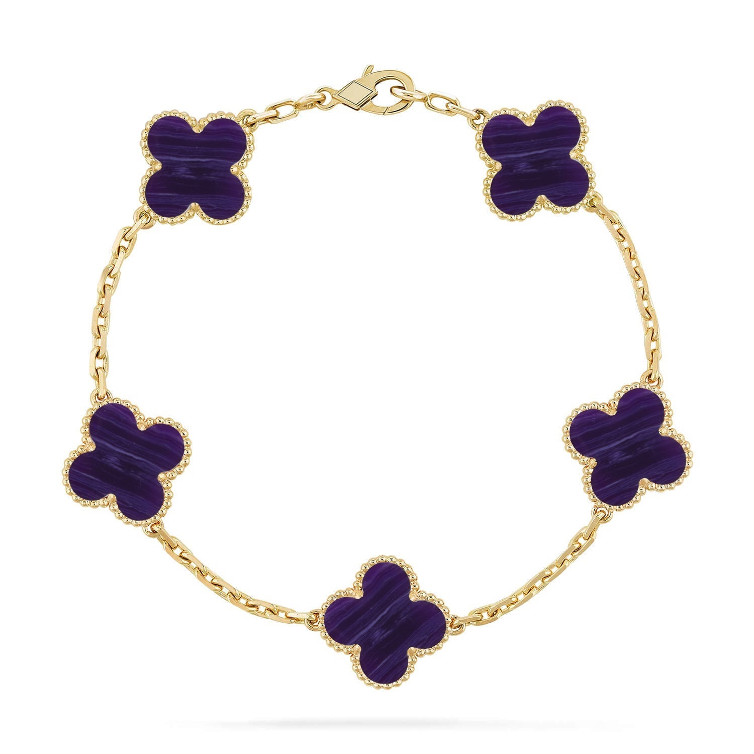 CLOVER 5 MOTIF PURPLE STRIPES BRACELET COLLECTION