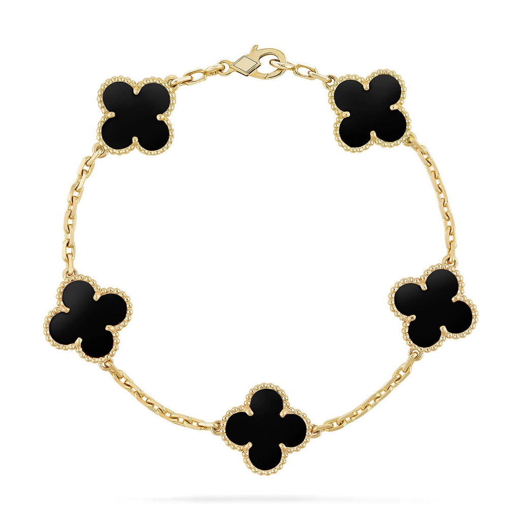 CLOVER 5 MOTIF ONYXS BRACELET COLLECTION
