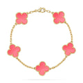 CLOVER 5 MOTIFS  PINK MOP BRACELET COLLECTION