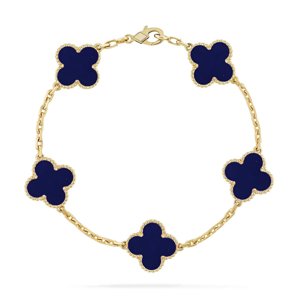 CLOVER 5 MOTIF LAPIS LAZULI BRACELET COLLECTION