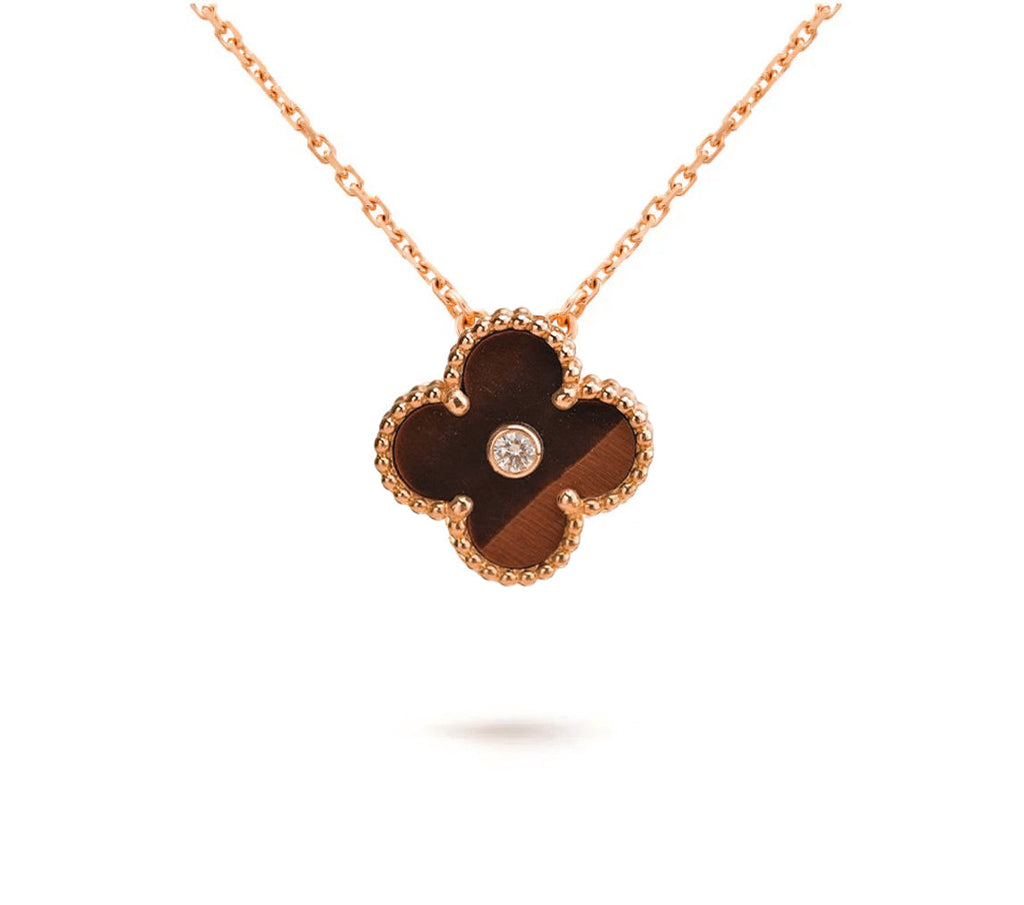 CLOVER 15MM DIAMOND SINGLE FLOWER NECKLACE COLLECTION