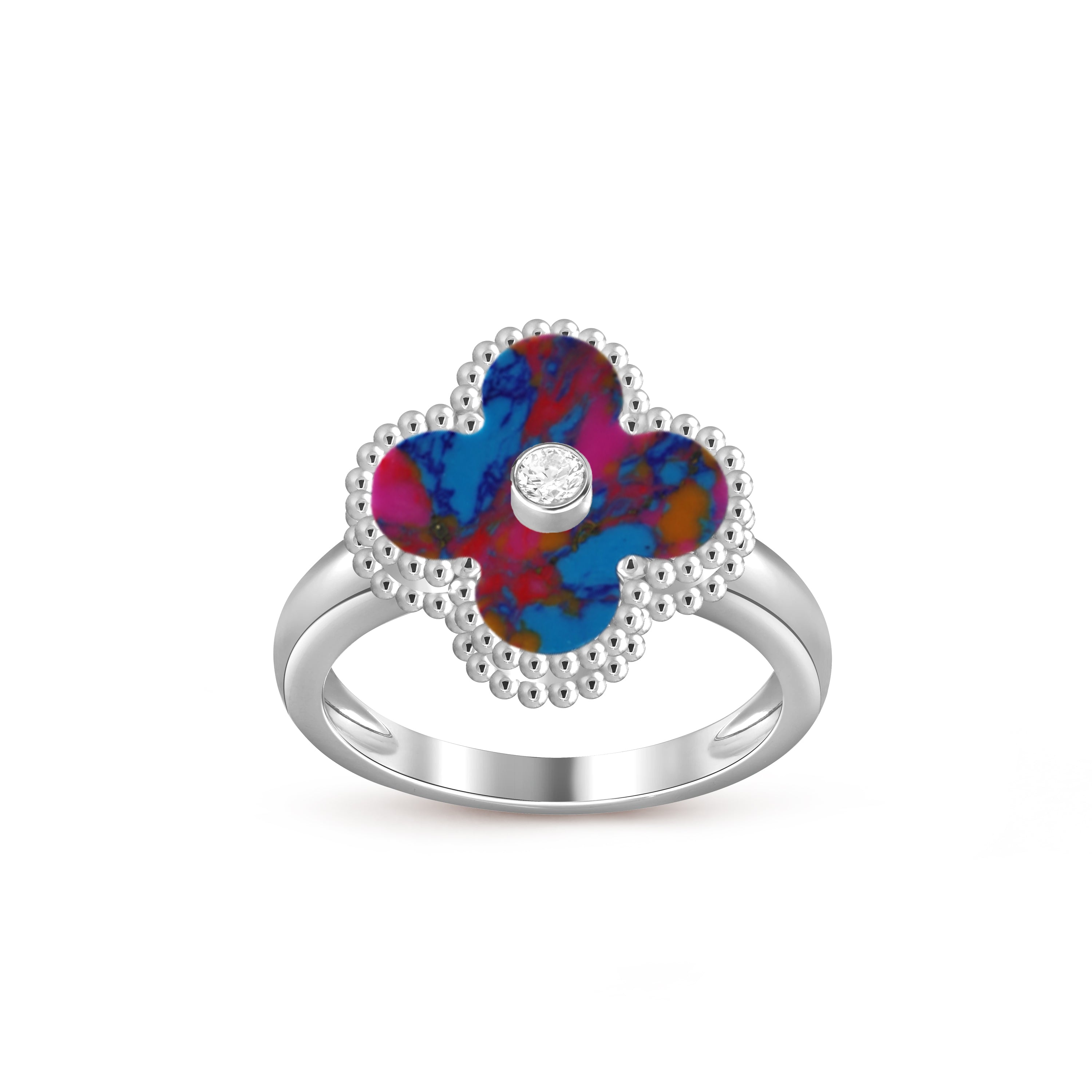 CLOVER SILVER DIOMND RING COLLECTION