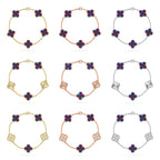CLOVER 5 MOTIF COLOR GEMSTONES BRACELET COLLECTION