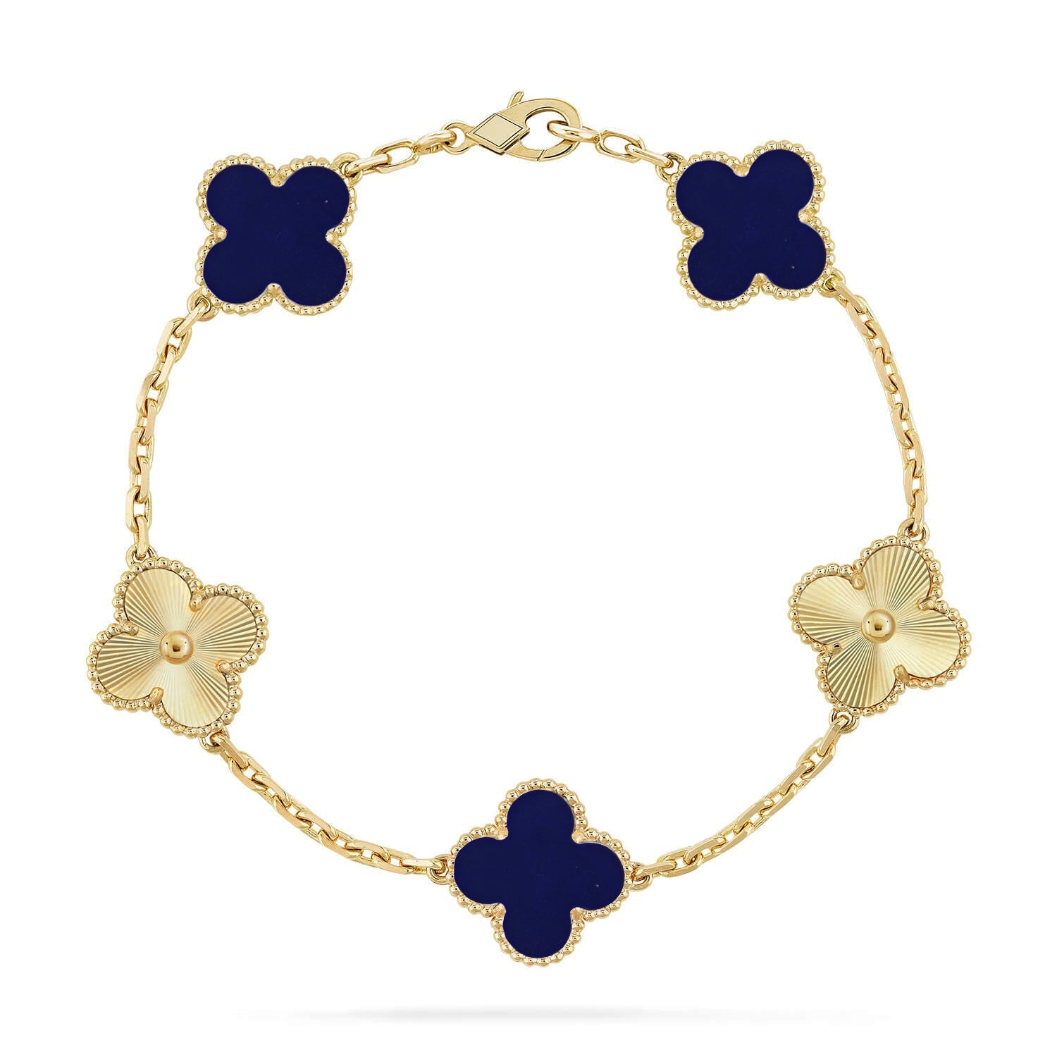 CLOVER 5 MOTIF LAPIS LAZULI BRACELET COLLECTION