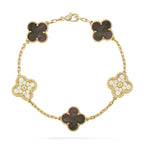 CLOVER 5 MOTIF GRAY MOP BRACELET COLLECTION