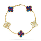 CLOVER 5 MOTIF COLOR GEMSTONES BRACELET COLLECTION
