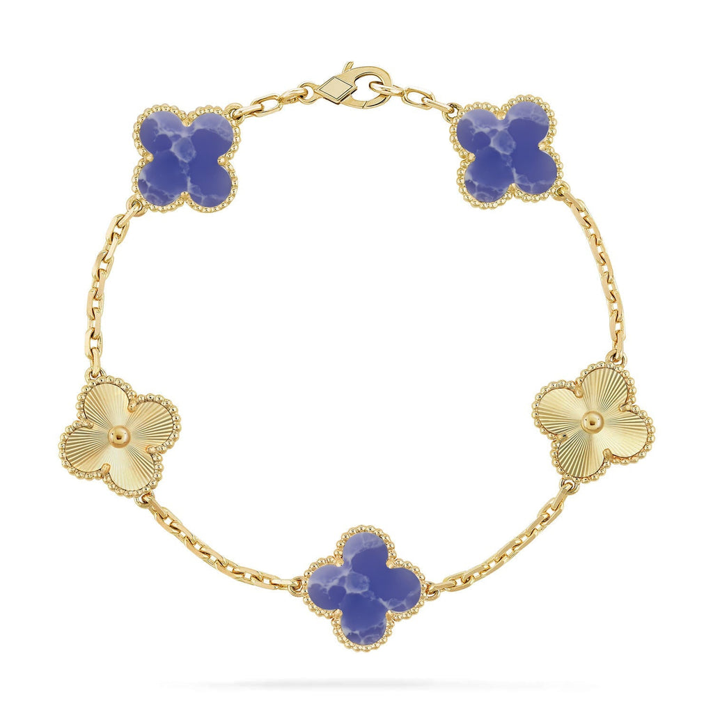 CLOVER 5 MOTIF BLUE VEINS BRACELET COLLECTION