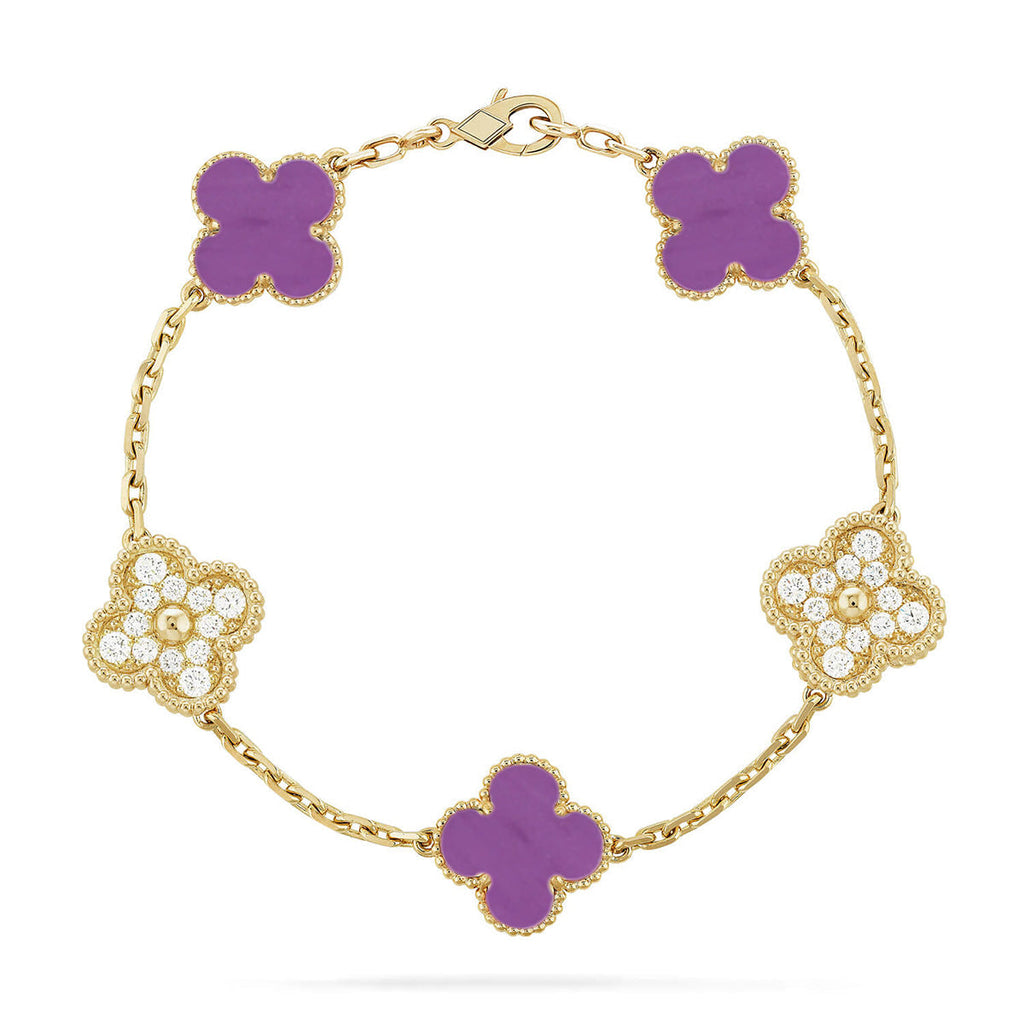 CLOVER 5 MOTIF VIOLET BRACELET COLLECTION