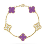 CLOVER 5 MOTIF VIOLET BRACELET COLLECTION