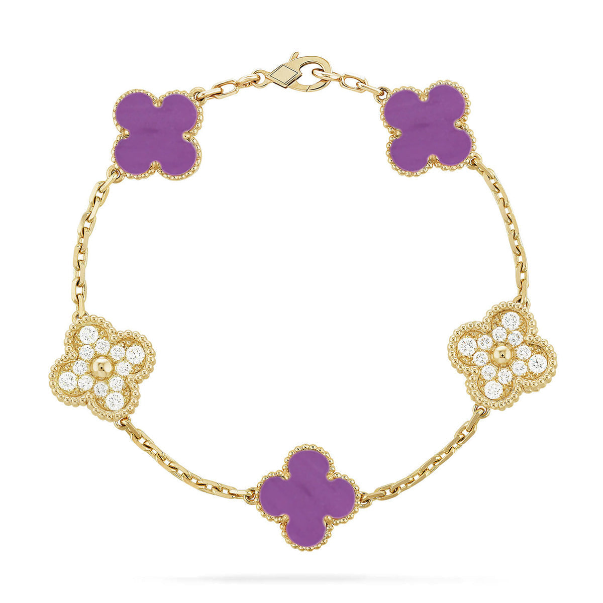 CLOVER 5 MOTIF VIOLET BRACELET COLLECTION