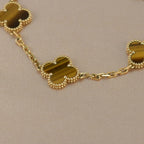 CLOVER 5 MOTIFS TIGER EYE BRACELET COLLECTION