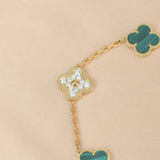 CLOVER 5 MOTIF MALACHITE BRACELET COLLECTION