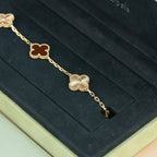 CLOVER 5 MOTIF RED CORNELIAN BRACELET COLLECTION