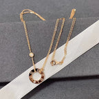 LOVE NECKLACE 16MM 2 DIAMONDS