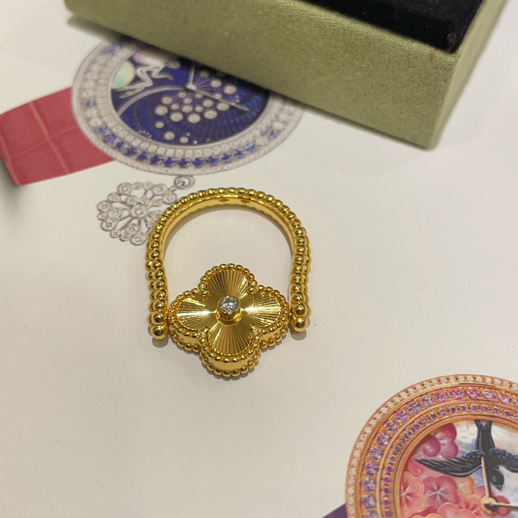 CLOVER RIVERSIBLE RING GOLD COLLECTION