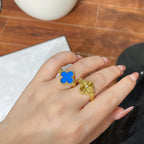 CLOVER RIVERSIBLE RING GOLD COLLECTION