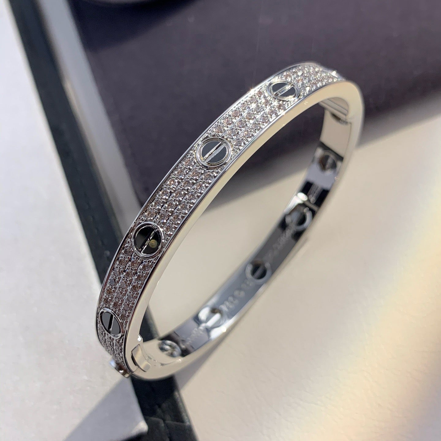 LOVE BRACELET 6.1MM DIAMOND-PAVED CERAMIC