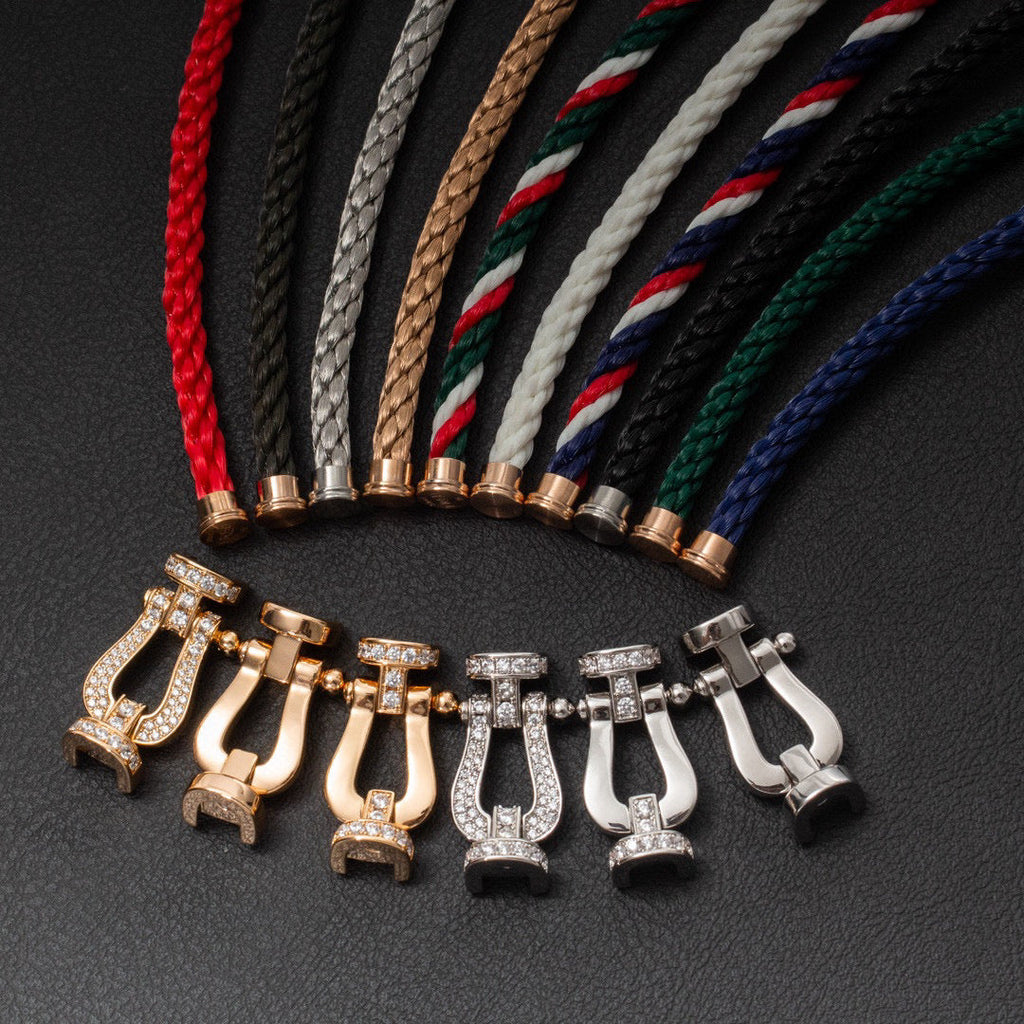 FORCE LARGE HORSESHOE FULL DIAMOND BRACELET ROSE GOLD