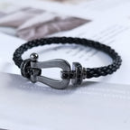 FORCE LARGE SERIES HORSESHOE BLACK SAMURAI BRACELET