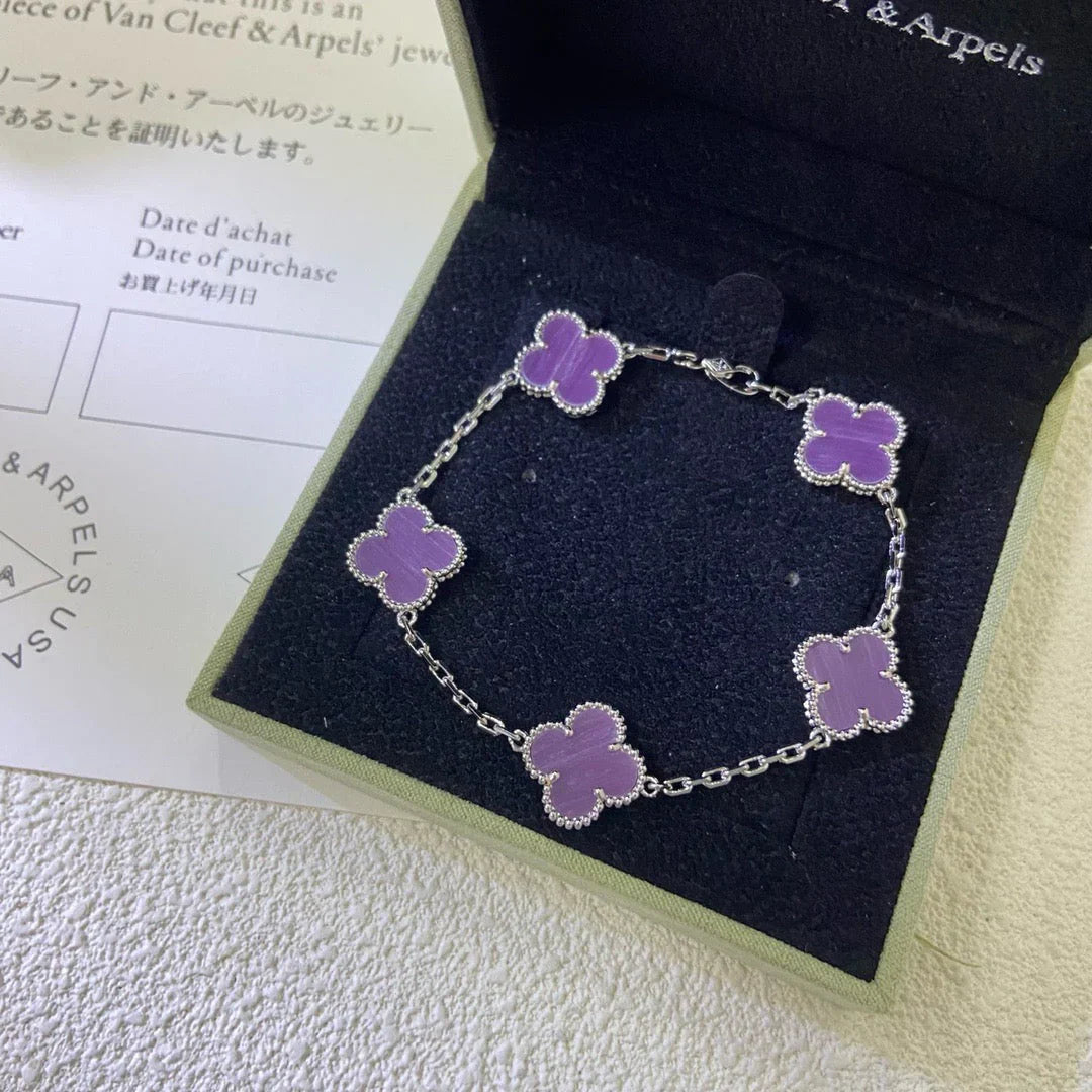 CLOVER 5 MOTIF VIOLET BRACELET COLLECTION