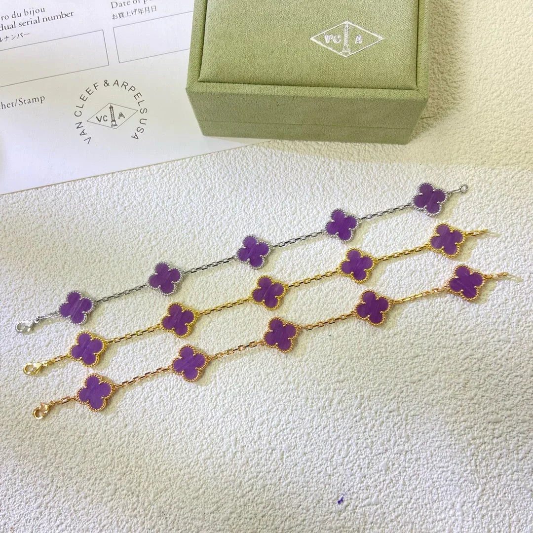 CLOVER 5 MOTIF VIOLET BRACELET COLLECTION