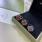 CLOVER  PURPLE VIOLET RING