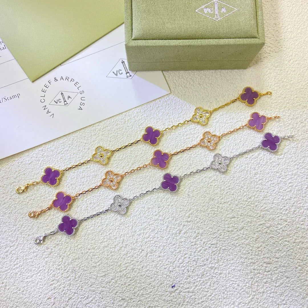 CLOVER 5 MOTIF VIOLET BRACELET COLLECTION