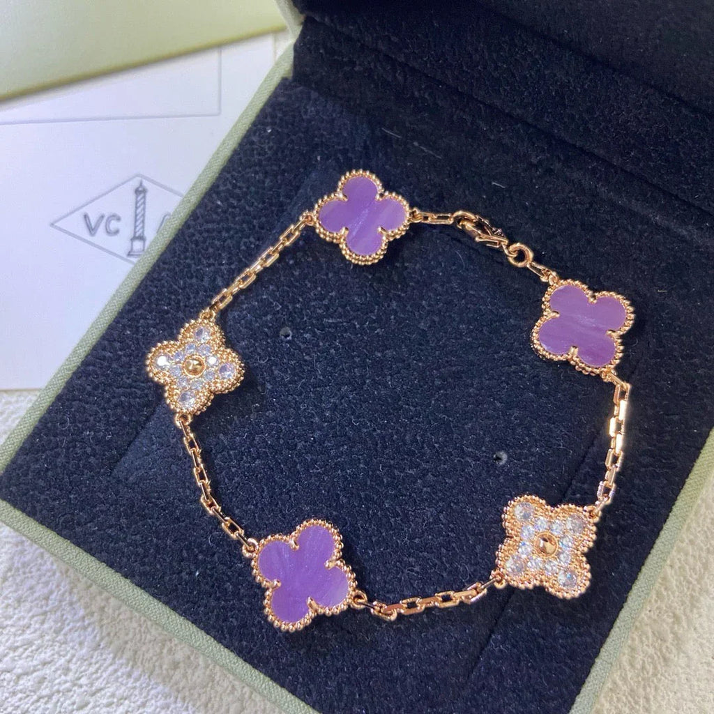 CLOVER 5 MOTIF VIOLET BRACELET COLLECTION