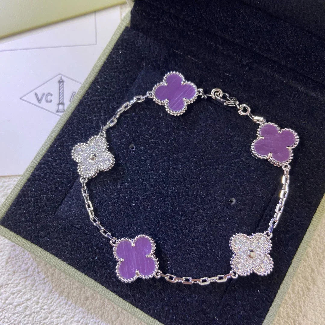 CLOVER 5 MOTIF VIOLET BRACELET COLLECTION