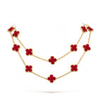 CLOVER 20 MOTIFS CARNELIAN NECKLACE