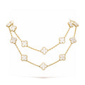 CLOVER 20 MOTIFS WHITE MOP NECKLACE