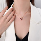 LUCKY  CARNELIANS LADYBUG NECKLACE
