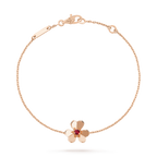 FRIVOLE GOLD FLOWER PINK MALACHITE BRACELET