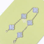 CLOVER 5 MOTIF PURPLE CHALCEDONY BRACELET COLLECTION