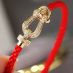 FORCE LARGE HORSESHOE FULL DIAMOND BRACELET ROSE GOLD