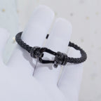 FORCE LARGE SERIES HORSESHOE BLACK SAMURAI BRACELET